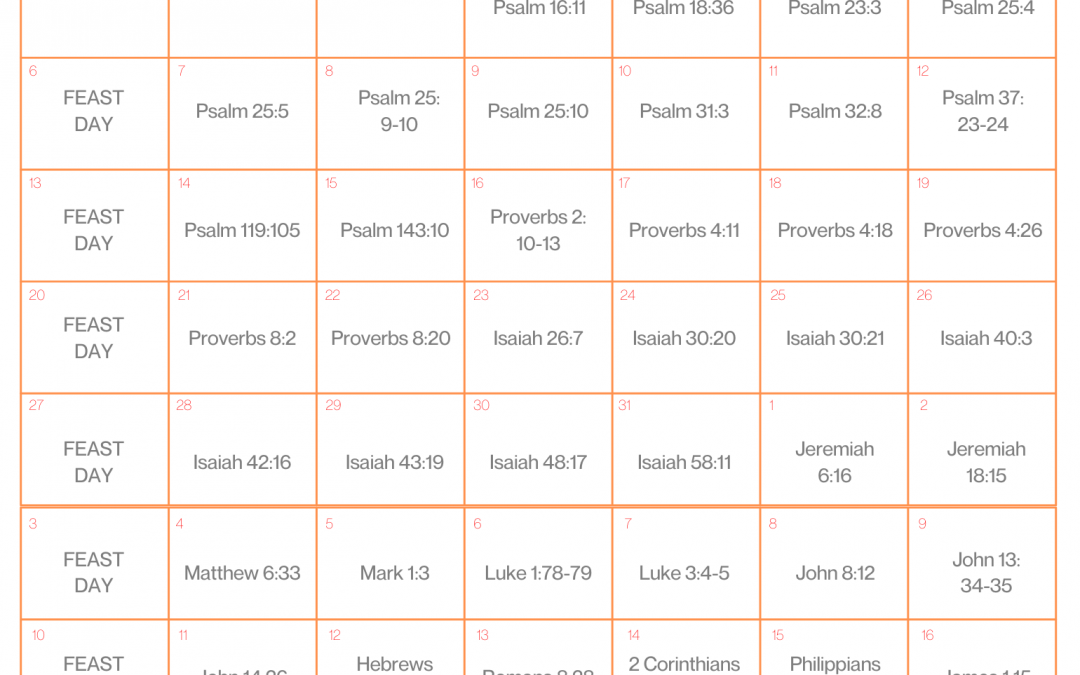 Lent 2022 Prayer Calendar: God Guides Us